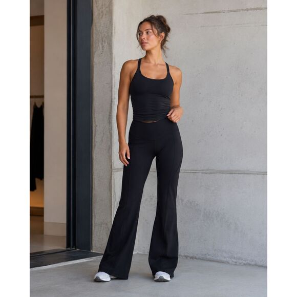 Athleta Pants - Athleta Black Flare Yoga Pants XS Nylon Supplex Bootcut Wide Leg Activewear